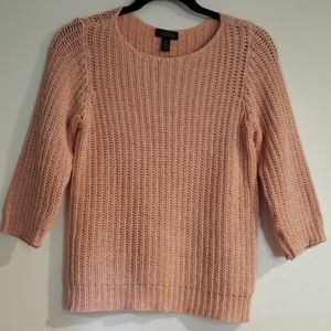 Lauren Jeans Co pink cable knit sweater
